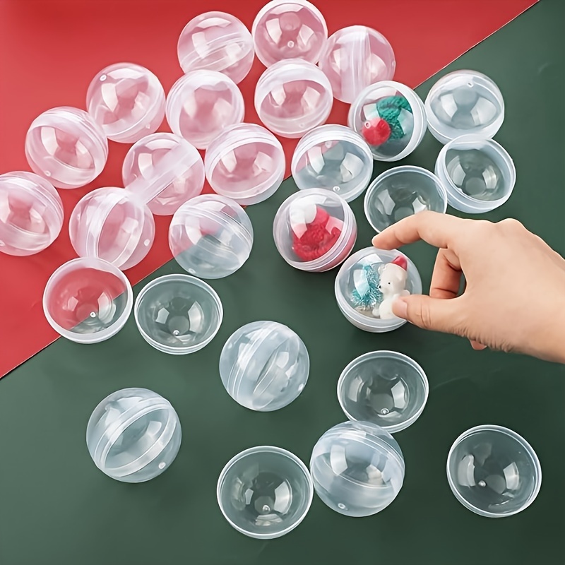Prize Capsule Toy Machine - 100 adet temizle plastik yuvarlak kapsüller