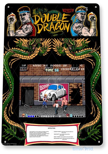 Arcade Games & Vending Llc - Çift Ejderha Arcade Tabelası, Klasik Arcade