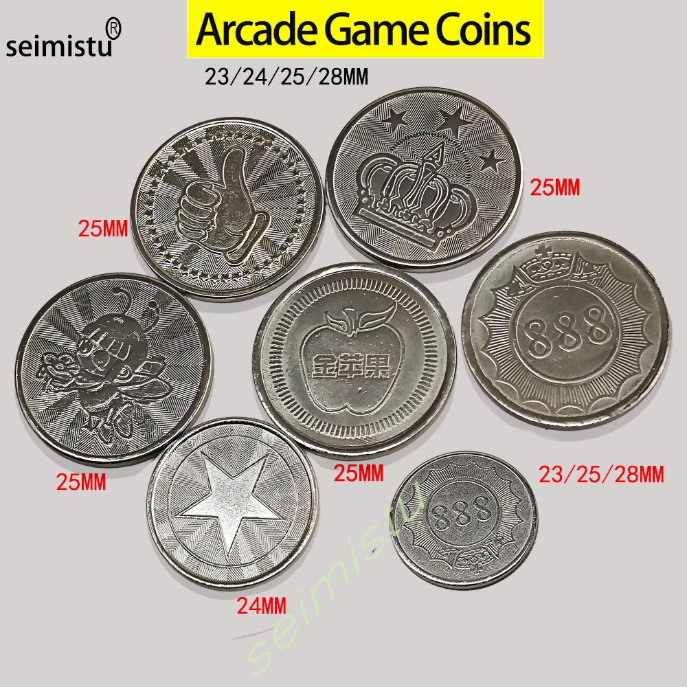 Vending Arcade Games - 100 adet Paslanmaz Çelik 23/24/25mm Jetonlar