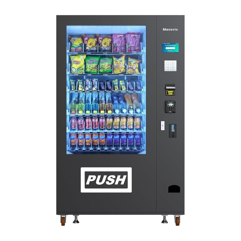 Bill Acceptor Vending - Özelleştirilmiş Büyük 60 Bölmeli Atıştırmalık İçecek