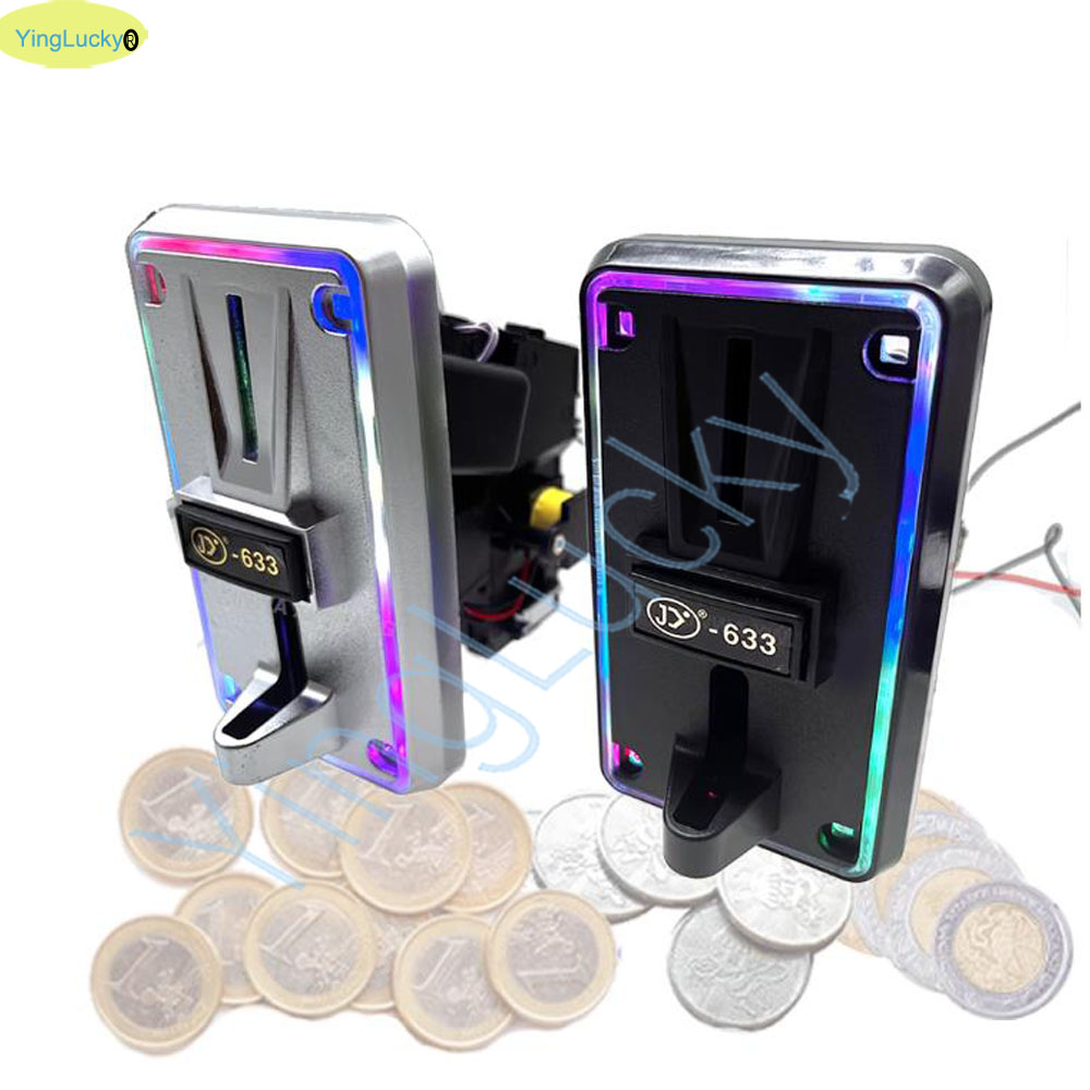 Renkli LED Çoklu Jeton Kabul E - Coin Pusher Machine incelemesi ve fiyatı