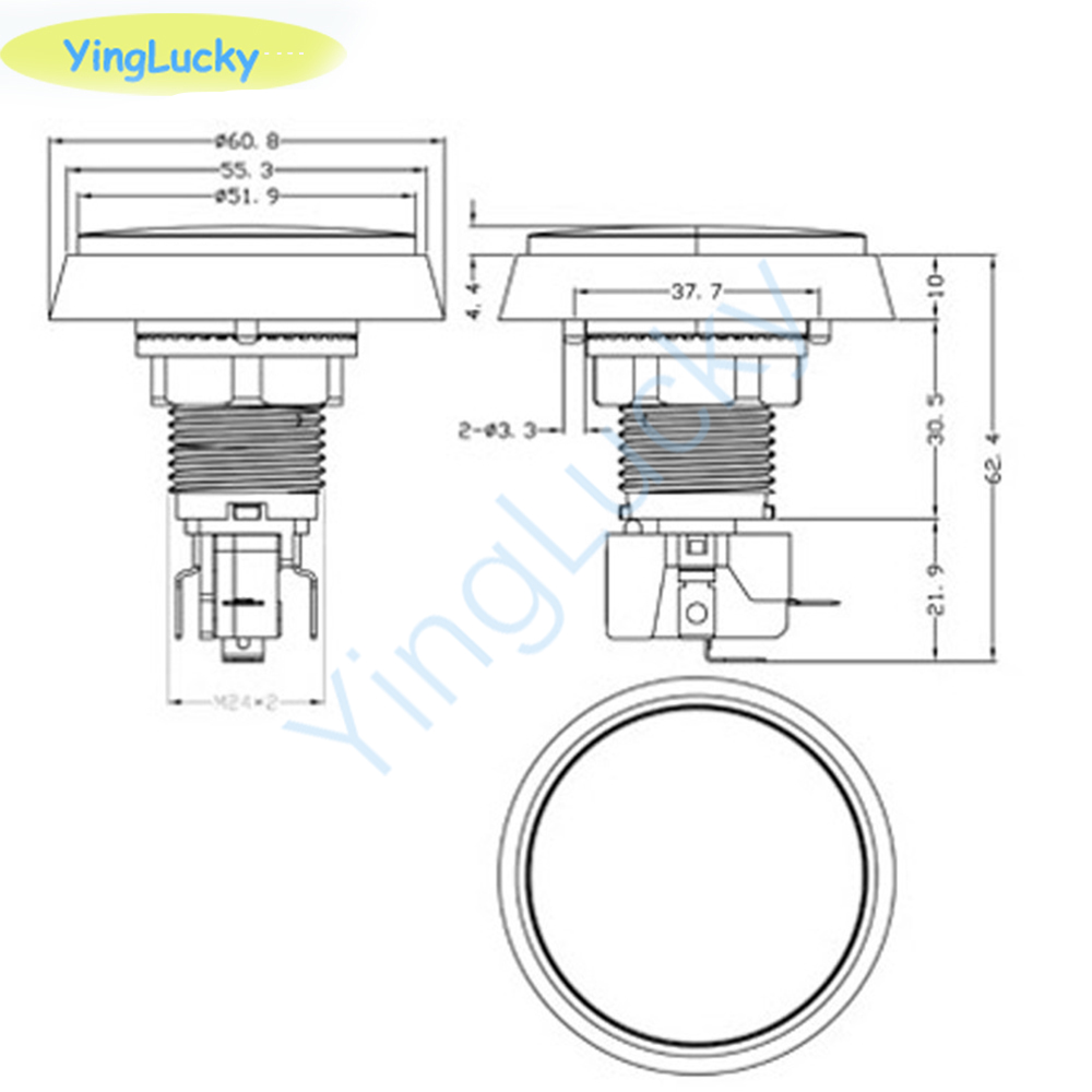 10 adet Arcade düğmesi 60MM LE - Coin Pusher Machine incelemesi ve fiyatı
