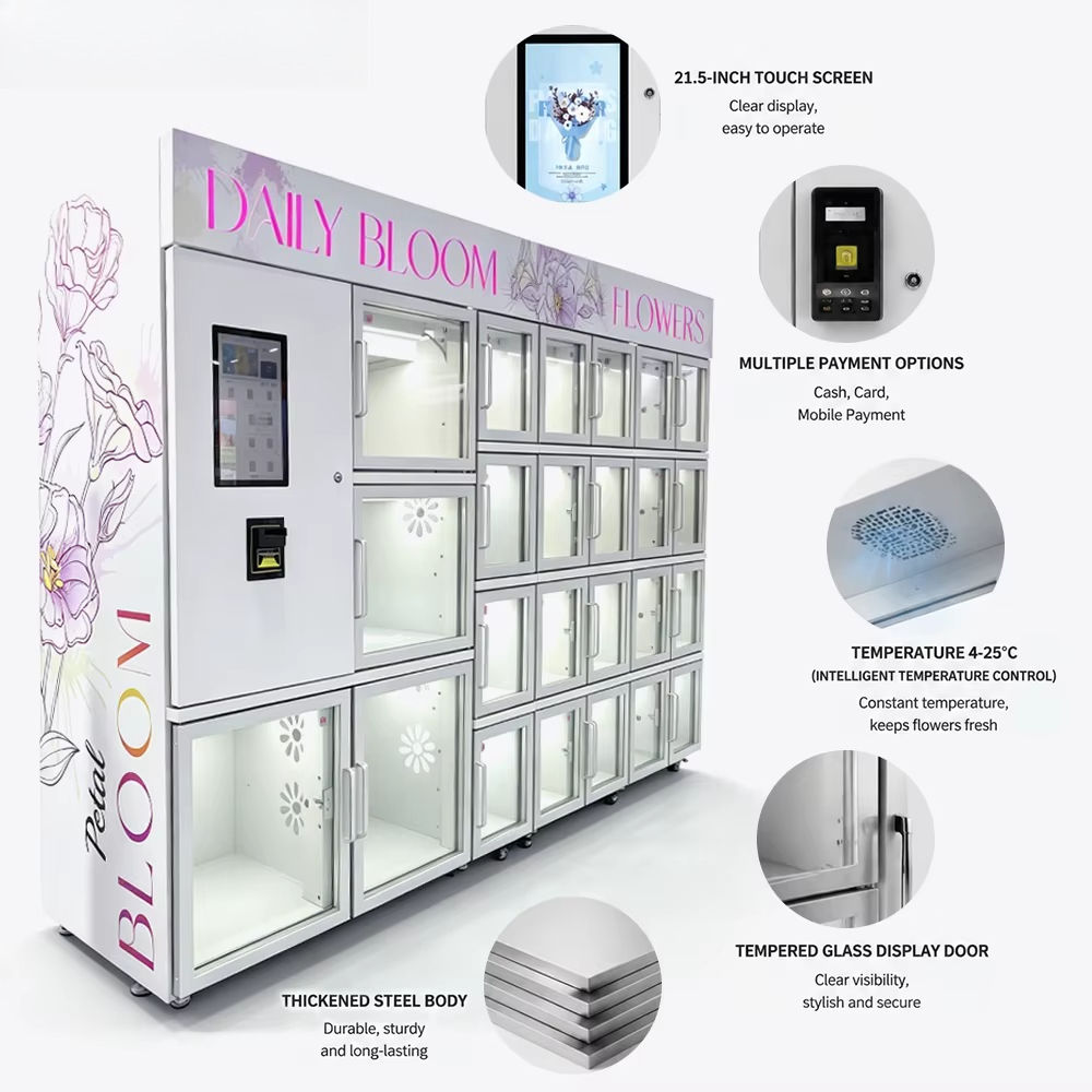 Mini Kompakt Taze Çiçek Otomat - Vending Machine Qr Code incelemesi ve fiyatı