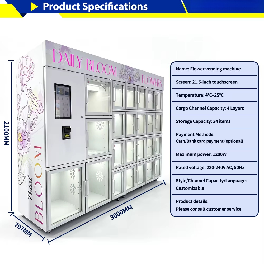Mini Kompakt Taze Çiçek Otomat - Vending Machine Qr Code incelemesi ve fiyatı